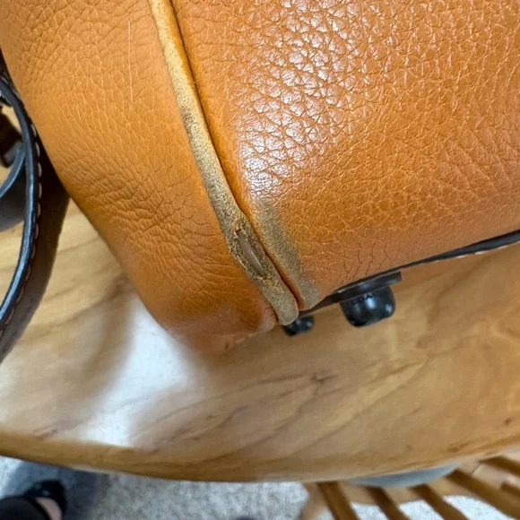 Coach rogue 1941 exotic butterscotch tan purse handbag satchel leather fair - Picture 9 of 15